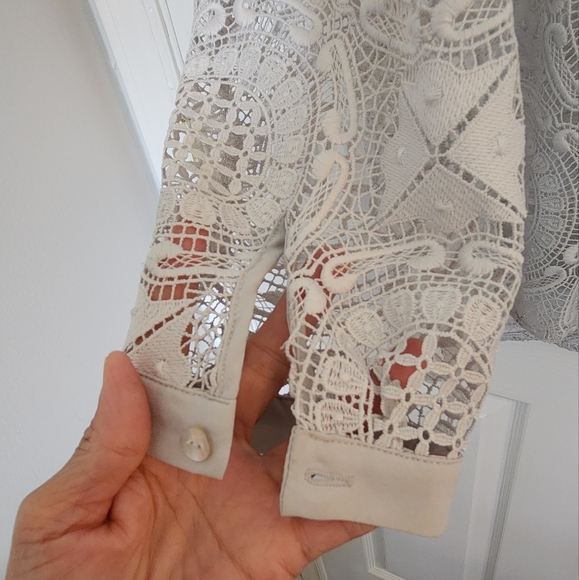Beautiful Sigrid Olsen Signature Lace Tunic - Picture 2 of 5